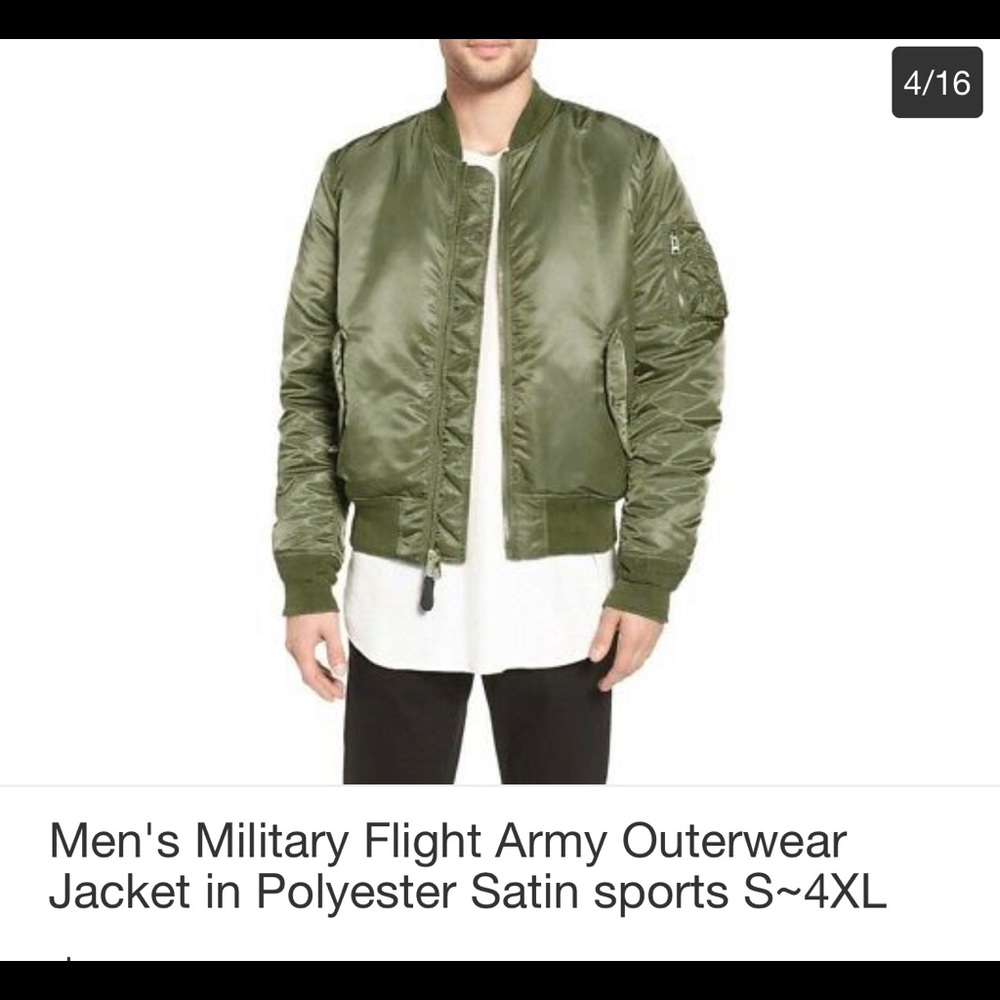 COPY - Men's Military Flight Army Outerwear Jacket in Pol